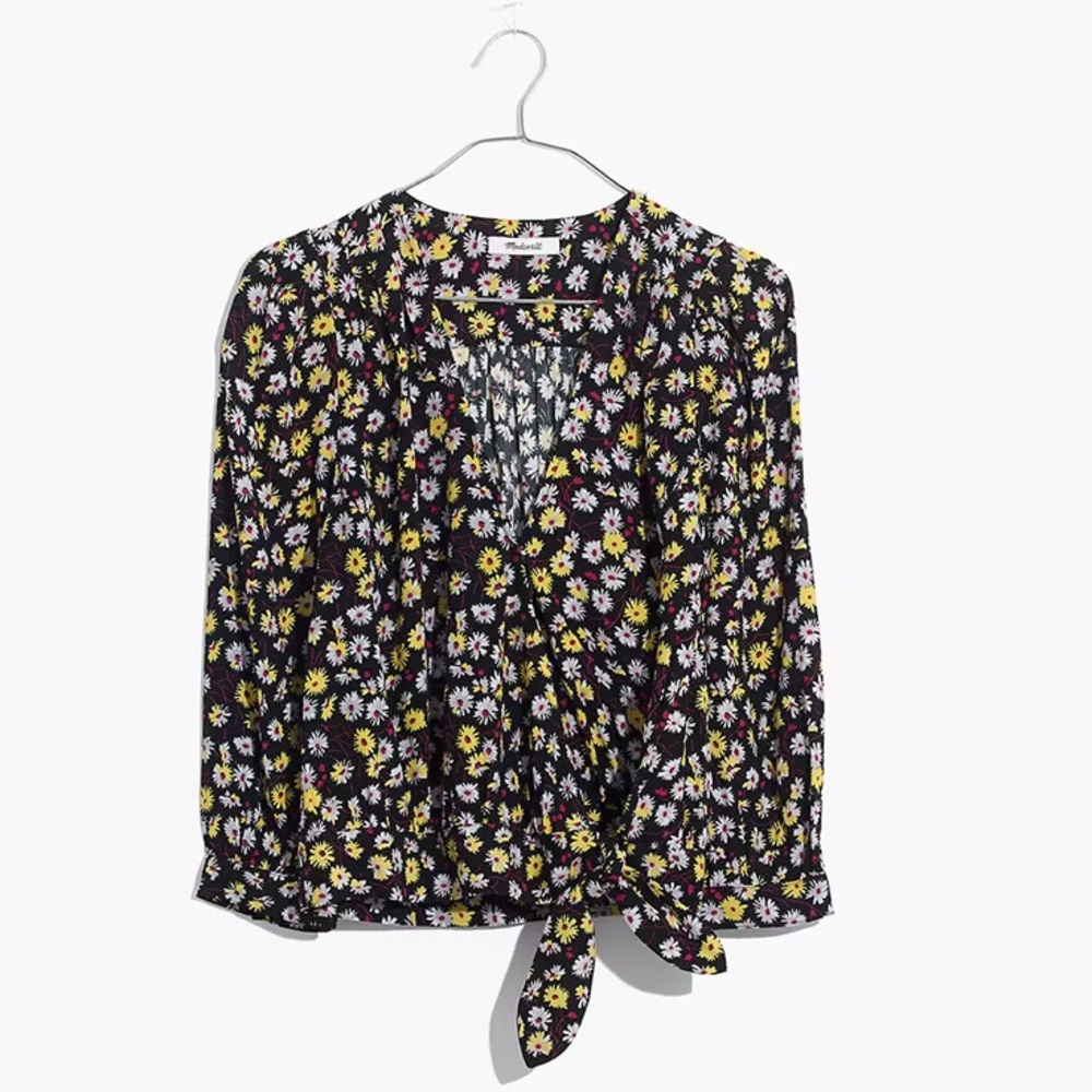 Madewell Wrap Top in French Floral